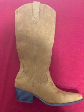 BNIB Sonoma Francisco Knee High Women's Size 10 US Western Suede Feel Boots